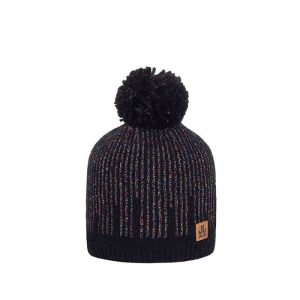 Jail Jam Alba Beanie – Zwarte Gebreide Wintermuts